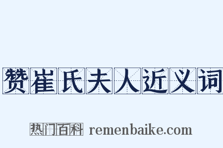 赞崔氏夫人近义词是什么意思的图片